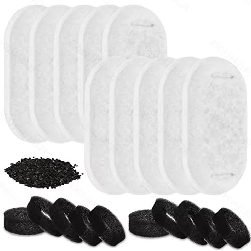 Replacement Filters For Cat Dog Water Fountain Stainless Steel Dispenser Feeders Pet Fountain Activated Carbon
